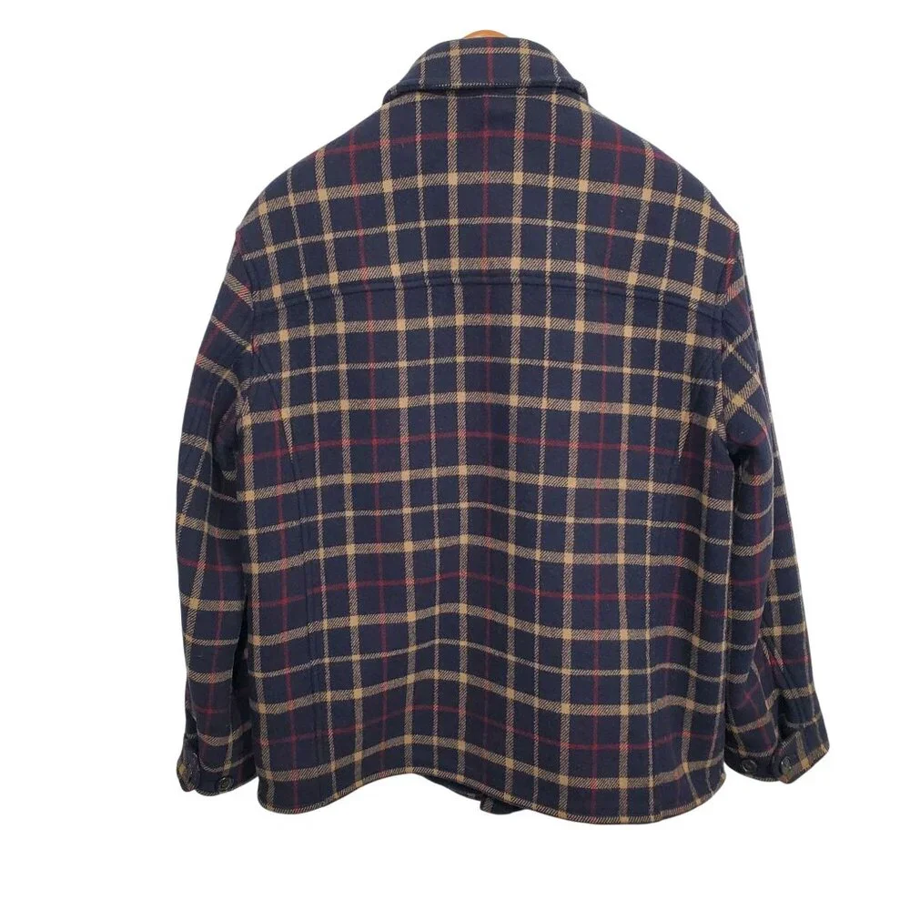 Brooks Brothers Mens M Jacket Plaid Wool Blend Short Coat Plaid Check Heritage - Picture 2 of 15